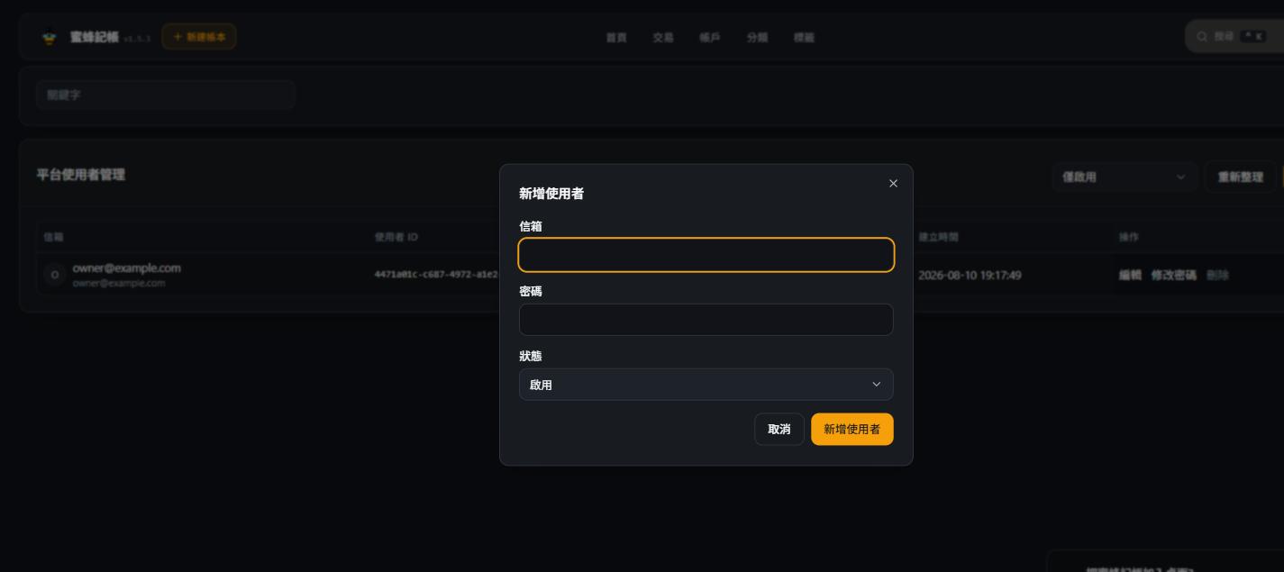 新增使用者